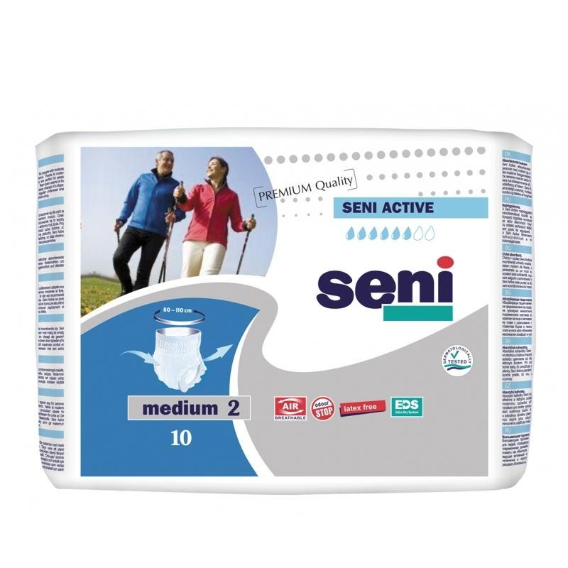 Seni Active Medium-2, 10 шт Подгузники-трусики для взрослых (Польша) - фото