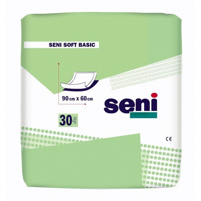 Впитывающие простыни Seni Soft Basic 90х60 см, 30 шт (Польша) - фото