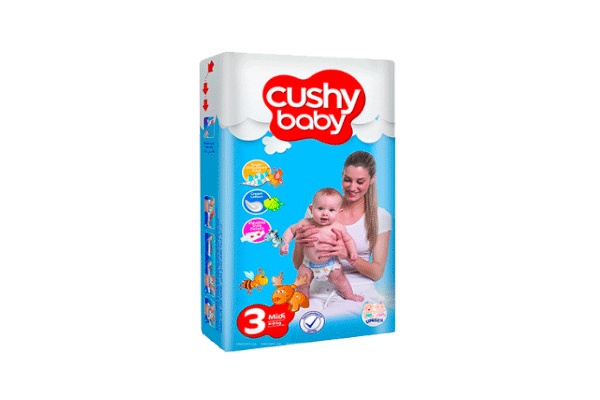 Cushy Baby Midi-3 4-9 кг, 70 шт (Турция) - фото