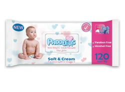 Салфетки влажные для детей Soft and Cream PADDLERS, 120 шт - фото
