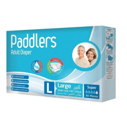PADDLERS 3 Large ( 4*, 30 шт.) Подгузники для взрослых ( 100-150 см), Турция - фото