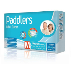 PADDLERS 2 Medium ( 4*, 30 шт.) Подгузники для взрослых ( 85-125 см), Турция - фото