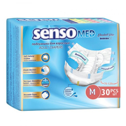 Подгузники для взрослых Senso Med Standart Plus 2 Medium (70-120 см), 30 шт., Беларусь - фото