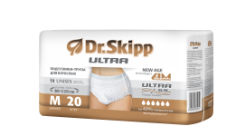 Dr.Skipp ULTRA Подгузники-трусы для взрослых размер М 80-120см 20шт - фото
