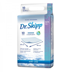 Впитывающие пеленки Dr. Skipp Soft Line (60x90), 10 шт. - фото