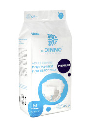 Dr.Dinno Premium M (75-100 см) 20шт. Подгузники для взрослых, Китай - фото