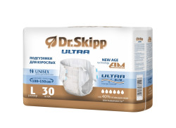DR. SKIPP ULTRA 3 Large ( 6*, 30 шт) Подгузники для взрослых ( 100-150 см), Китай - фото