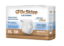 DR. SKIPP ULTRA 4 ХL ( 6*, 30 шт) Подгузники для взрослых (130-170 см), Китай - фото