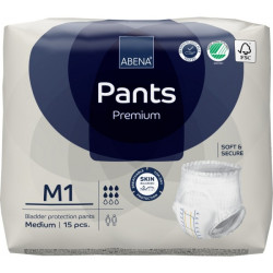 ABENA PANTS Premium M1 Medium (6*,15 шт) Подгузники-трусики впитывающие для взрослых ( 80-110 см), Дания - фото