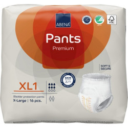 ABENA PANTS Premium XL1 (6*,16 шт) Подгузники-трусики впитывающие для взрослых ( 130-170 см), Дания  - фото