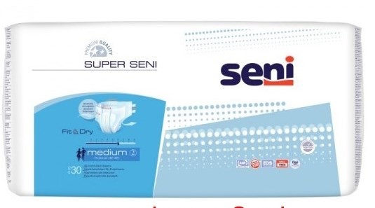 SUPER SENI 2 Medium (6*, 30 шт) Подгузники для взрослых (75-110 см), Россия - фото