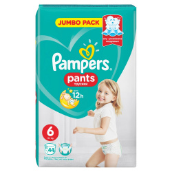  Подгузники-трусики Pampers Pants 6 Jumbo Pack (15+ кг) 44шт, Россия - фото