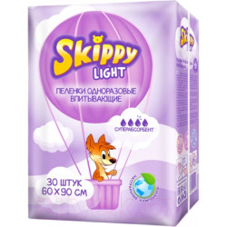 Впитывающие пеленки Skippy Light размер 60х90см 30шт - фото