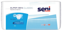 SENI CLASSIC 2 Medium (6*, 30 шт) Подгузники для взрослых (75-110 см), Россия - фото