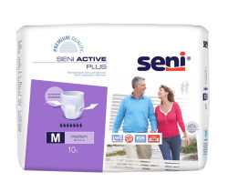 Seni Active Plus Medium-2 (7кап, 10 шт)  Впитывающие трусики для взрослых (Польша) - фото