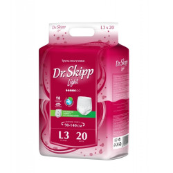 Dr. Skipp Light 3 Large (5,5 капель 20 шт.) Впитывающие трусики для взрослых (90-140 см), Китай - фото